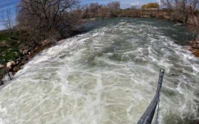 The Willard Spillway sending water to the Great Salt Lake. (Mike Anderson, KSL TV)
