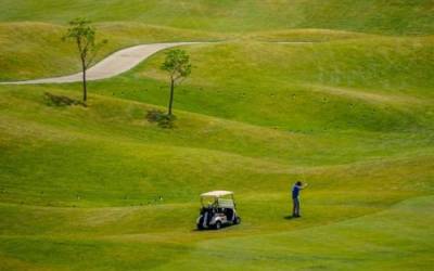 (Trent Nelson | The Salt Lake Tribune) Las Vegas golf courses have an annual water budget under strict conservation methods. This picture shows Old Mill Golf Course in Salt Lake City on Friday, June 25, 2021.