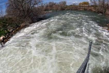 The Willard Spillway sending water to the Great Salt Lake. (Mike Anderson, KSL TV)