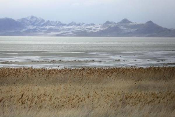 Low water levels are pictured in the Great Salt Lake near Tooele County on Wednesday, Jan. 5, 2022.Kristin Murphy, Deseret News